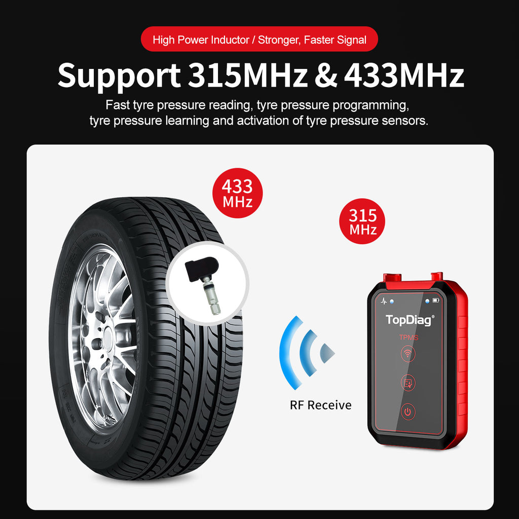 TopDiag PS001 Universal TPMS Programming Tool, Bluetooth, for Android and iOS