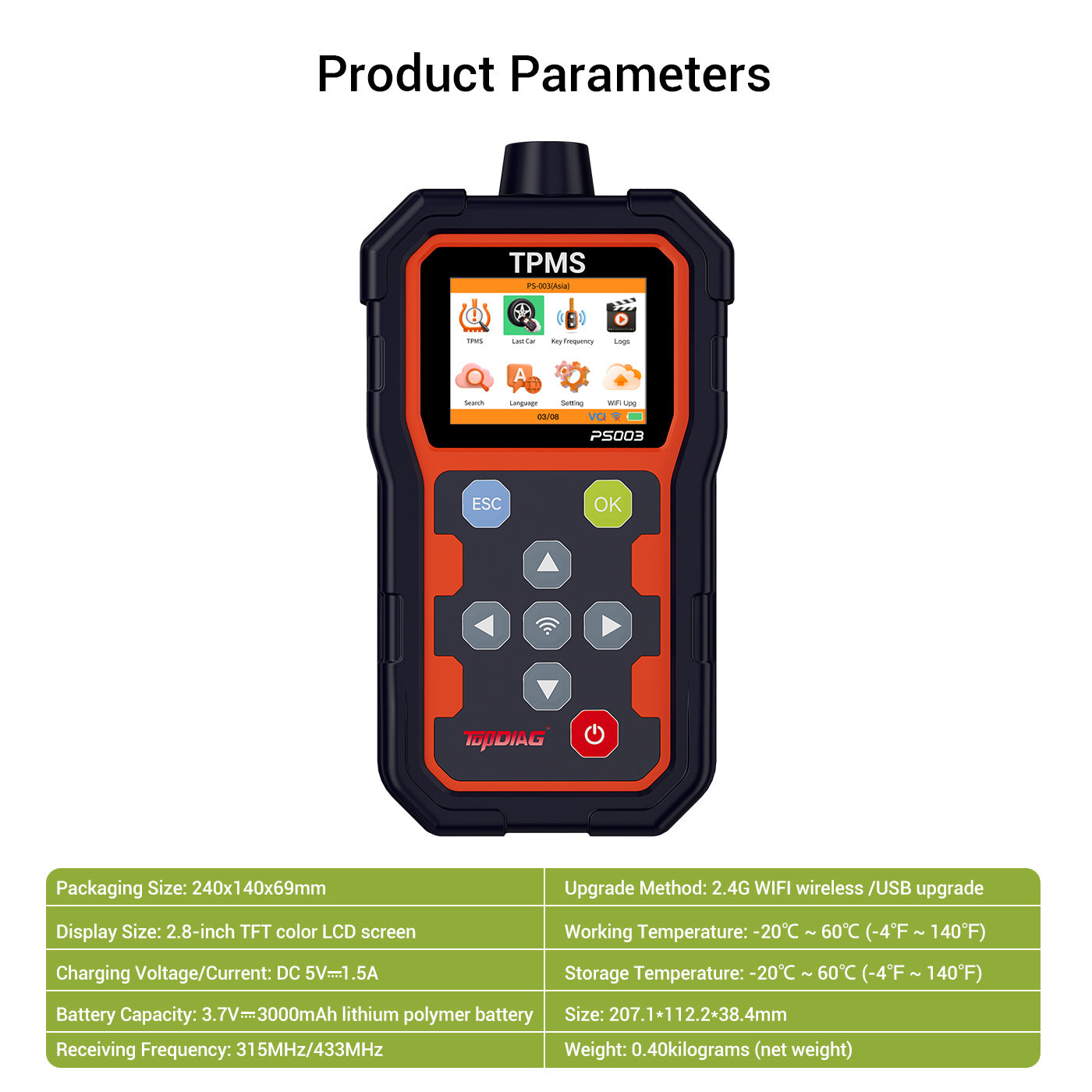 PS003 TPMS Diagnostic Programmer