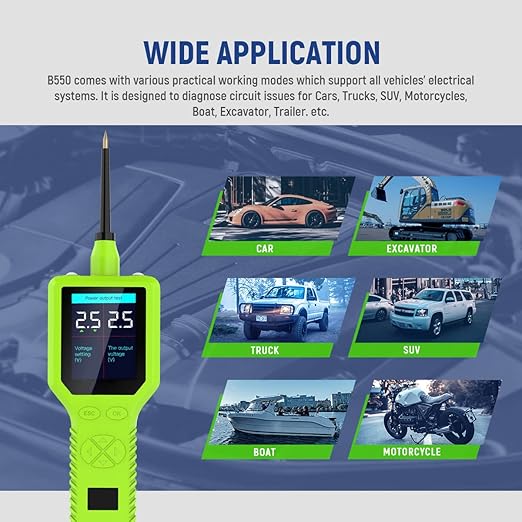 P100 Pro Power Circuit Probe Kit - Automotive Digital Multimeter Tester, Oscilloscope, and Circuit Breaker Finder