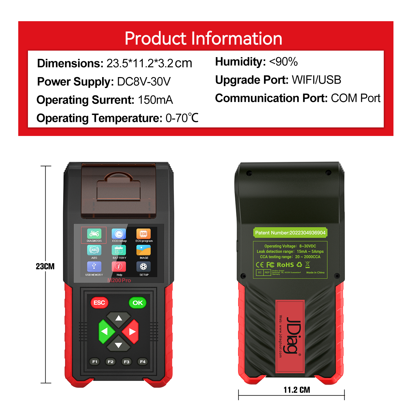 JDiag M200 Pro Diagnostic Scanner