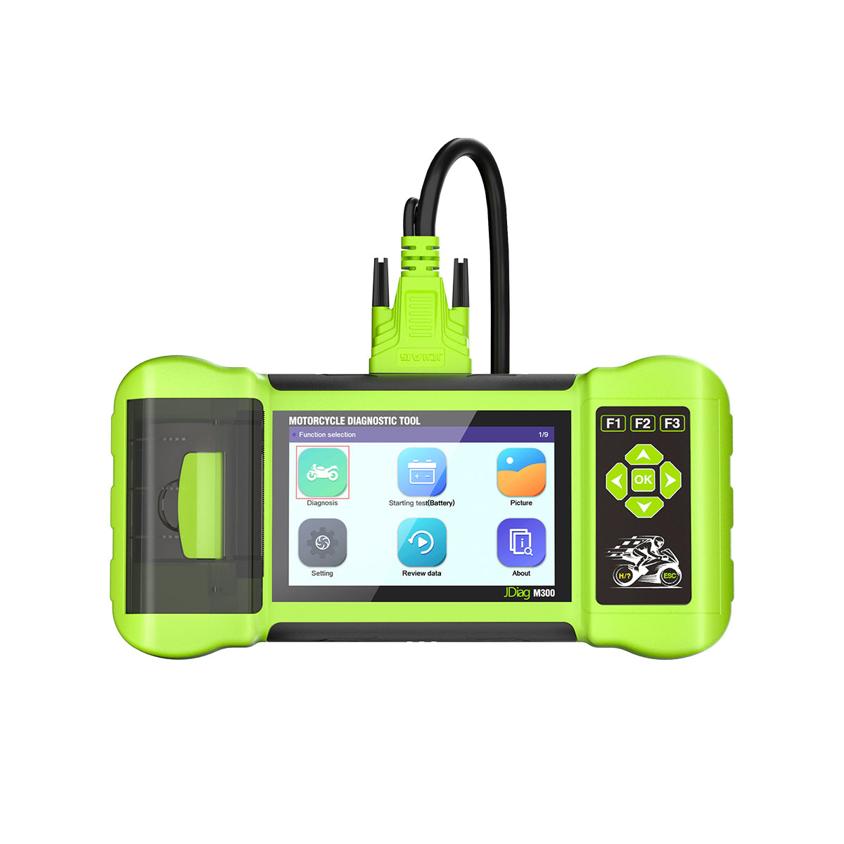 JDiag M300 Motorcycle OBD2 Scanner Battery Tester ABS Test TPMS Test Clear Fault Codes