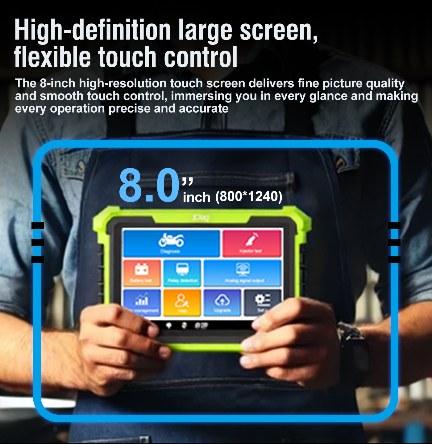 JDiag MOTOSYS M400 Universal Intelligent Motorcycle OBD2 Scanner 8.0 inch Tablet Scanner Android System