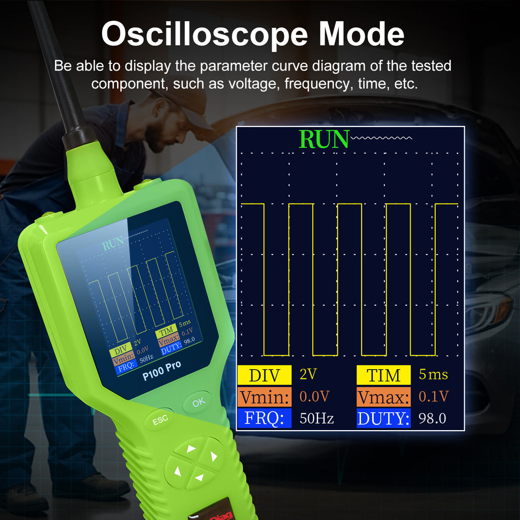 P100 Pro Power Circuit Probe Kit - Automotive Digital Multimeter Tester, Oscilloscope, and Circuit Breaker Finder
