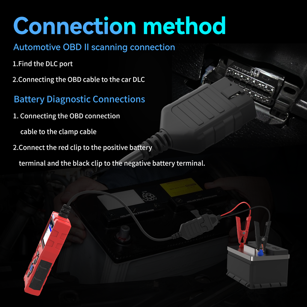 T300 PRO 2-in-1 Battery Diagnostics+OBD ll scanner
