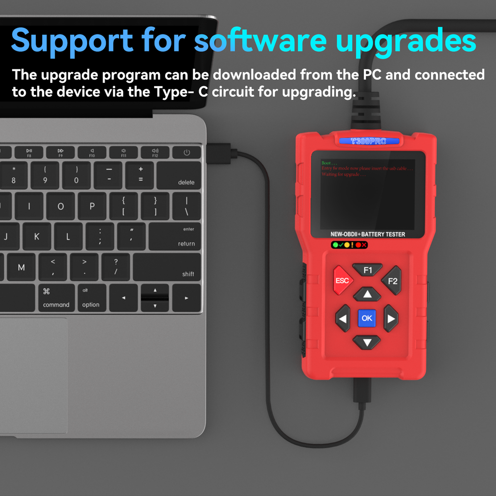 T300 PRO 2-in-1 Battery Diagnostics+OBD ll scanner