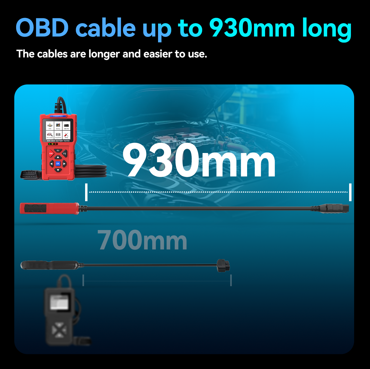 T300 PRO 2-in-1 Battery Diagnostics+OBD ll scanner