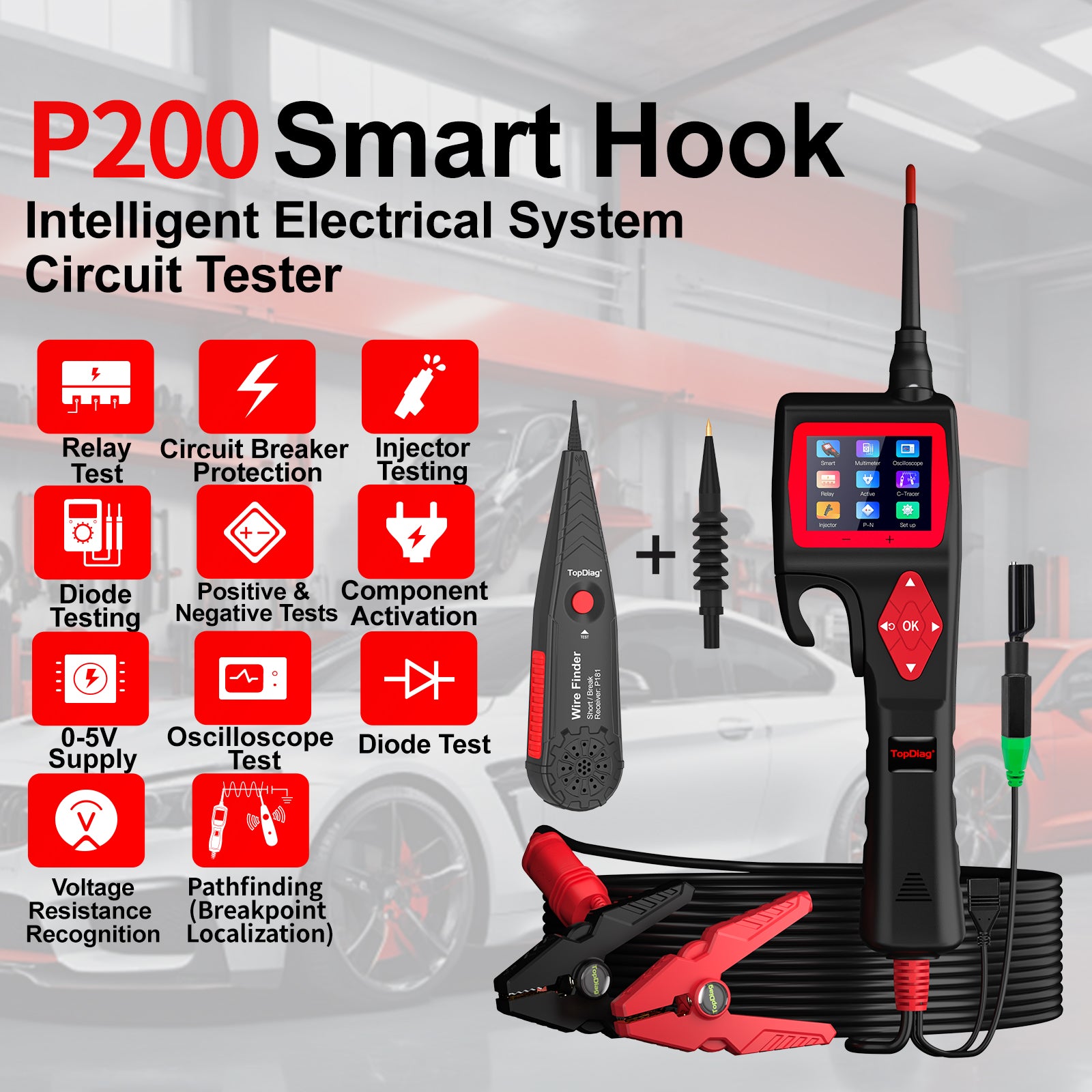 TopDiag P200 Automotive Circuit Tester