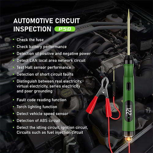 P50 INSPECTION AUTOMOTIVE CIRCUIT Digital LED Car Test Light