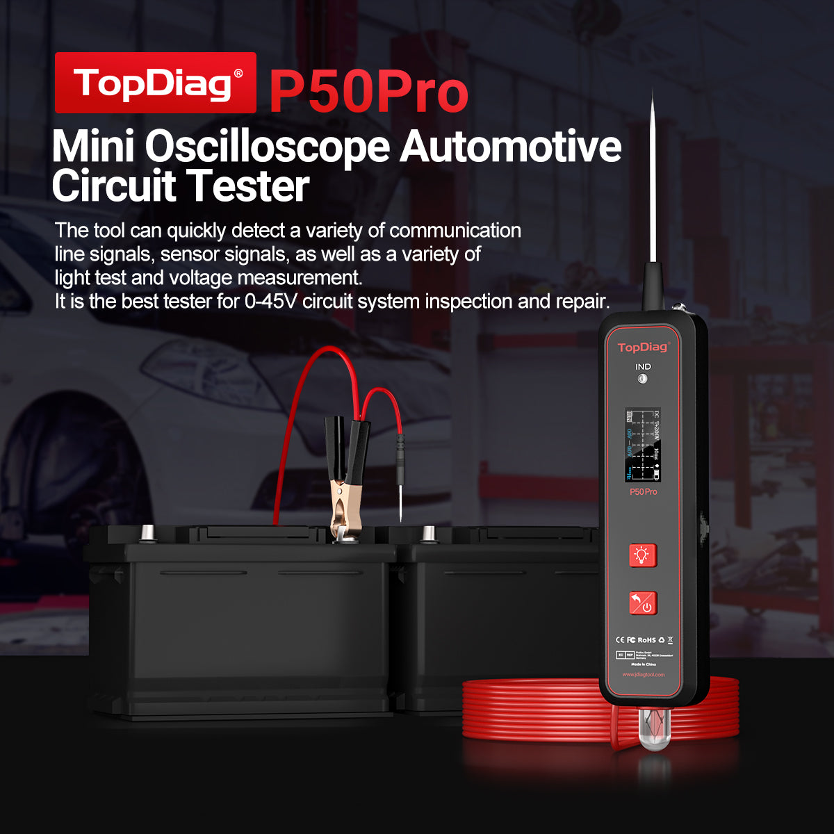 P50Pro Circuit Tester Mini Oscilloscope Automotive