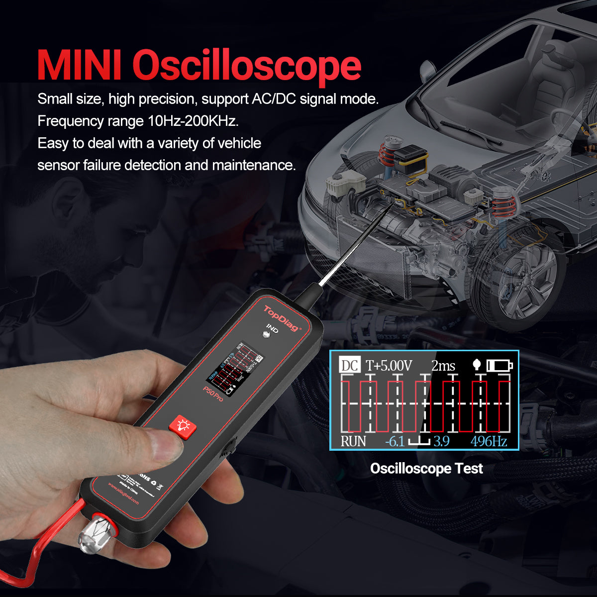 P50Pro Circuit Tester Mini Oscilloscope Automotive