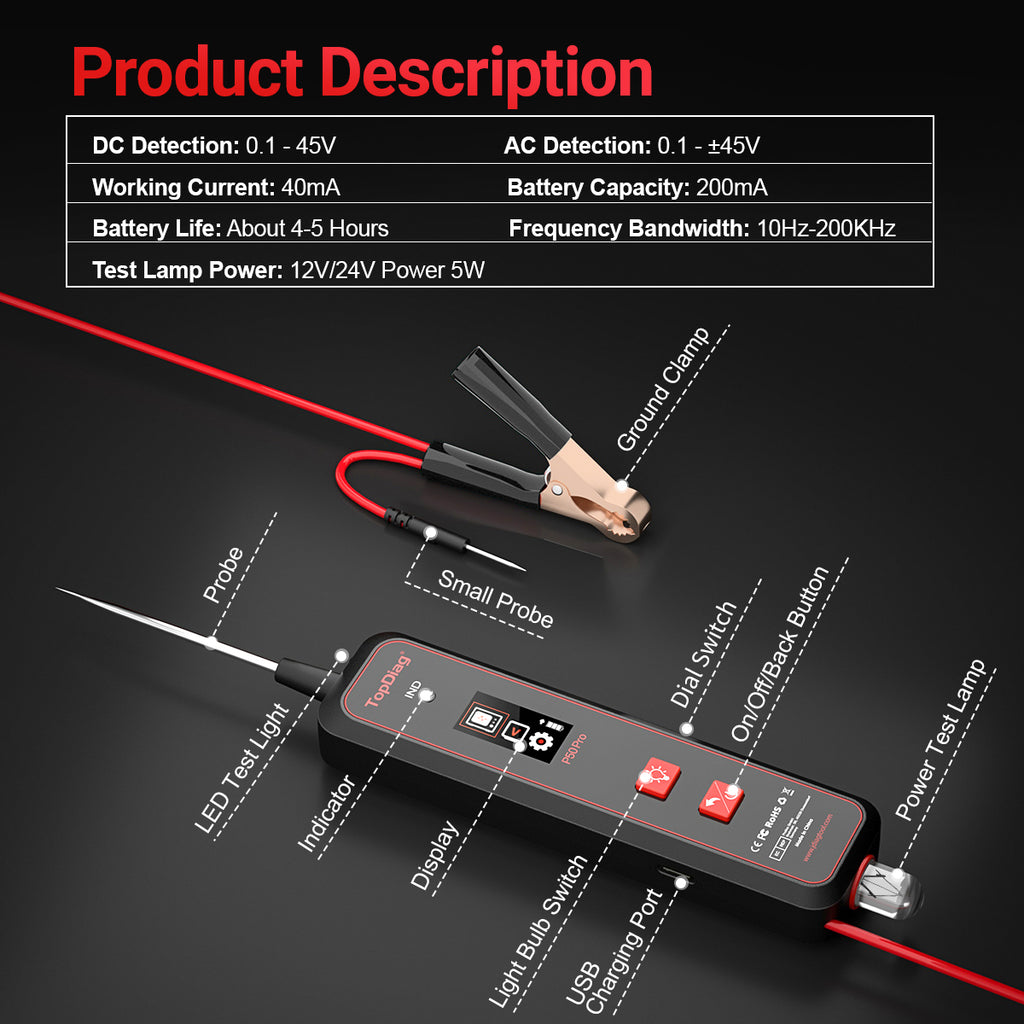 P50Pro Circuit Tester Mini Oscilloscope Automotive