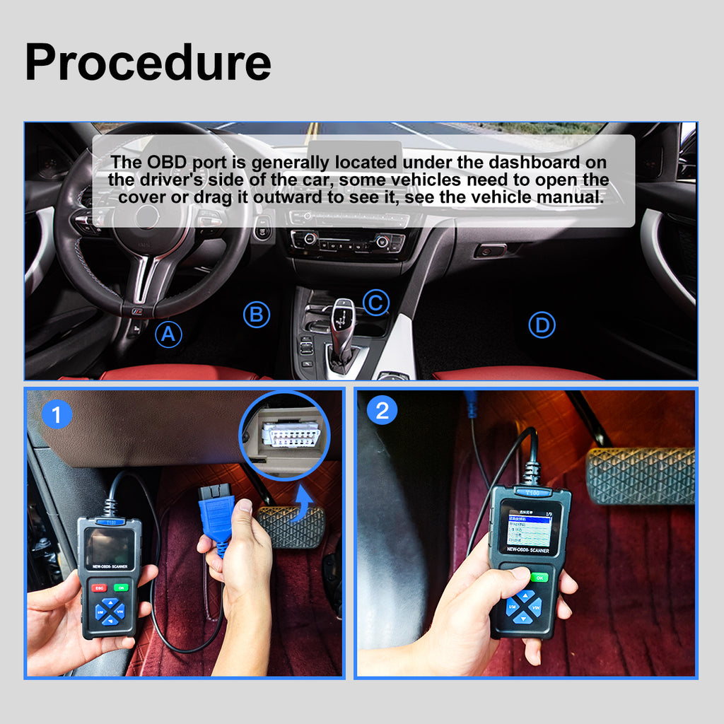 T100 OBD2 Scanner Code Reader for Car Check