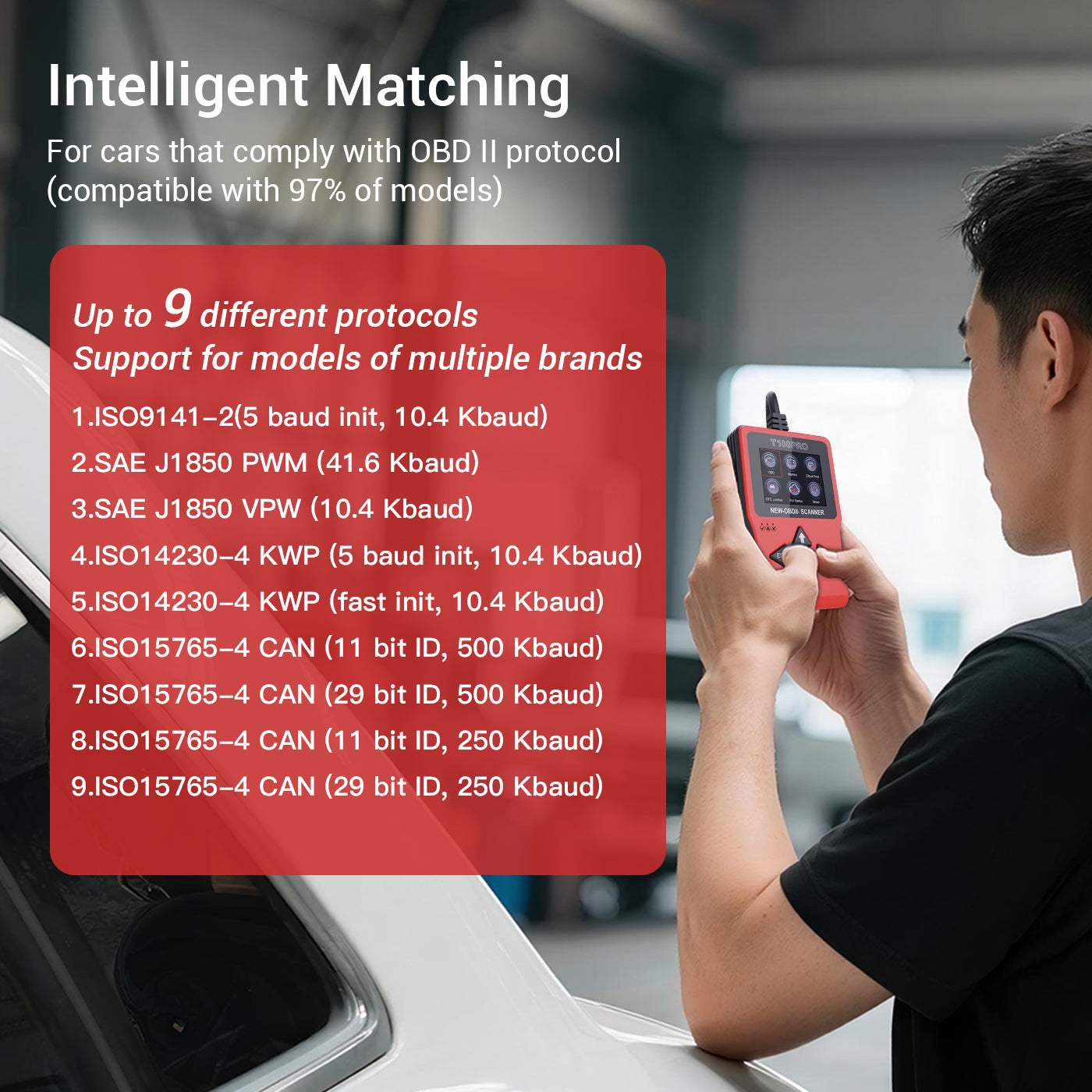 T100PRO OBD II Scanner