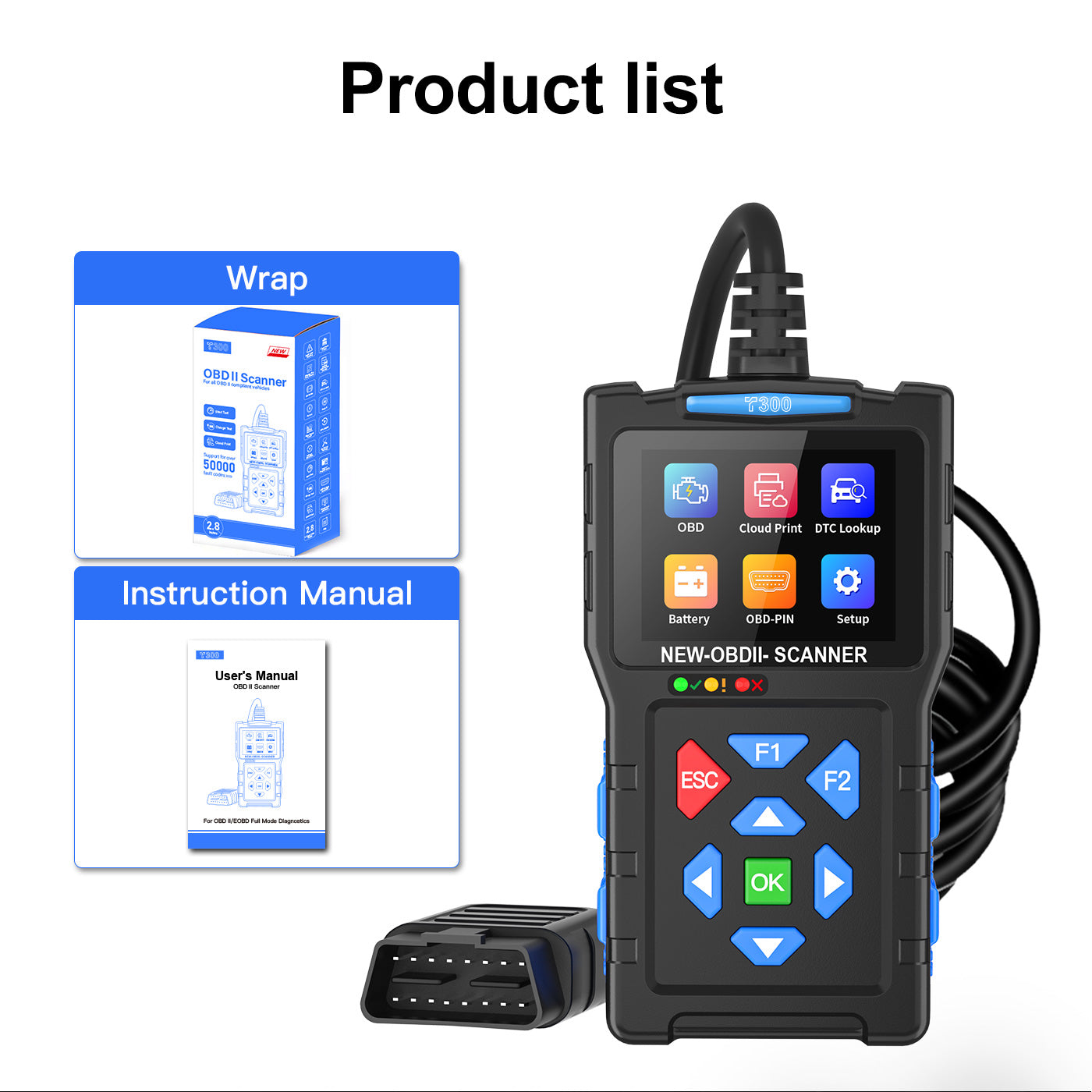 T300 Multi-function OBD ll scanner