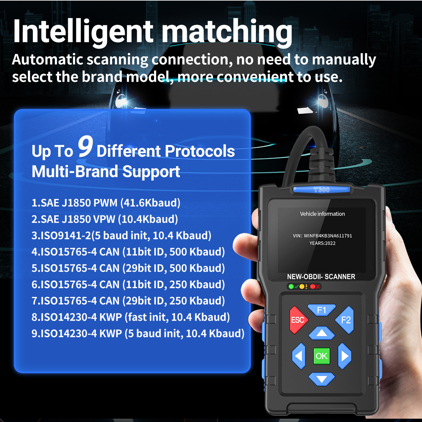 T300 Multi-function OBD ll scanner