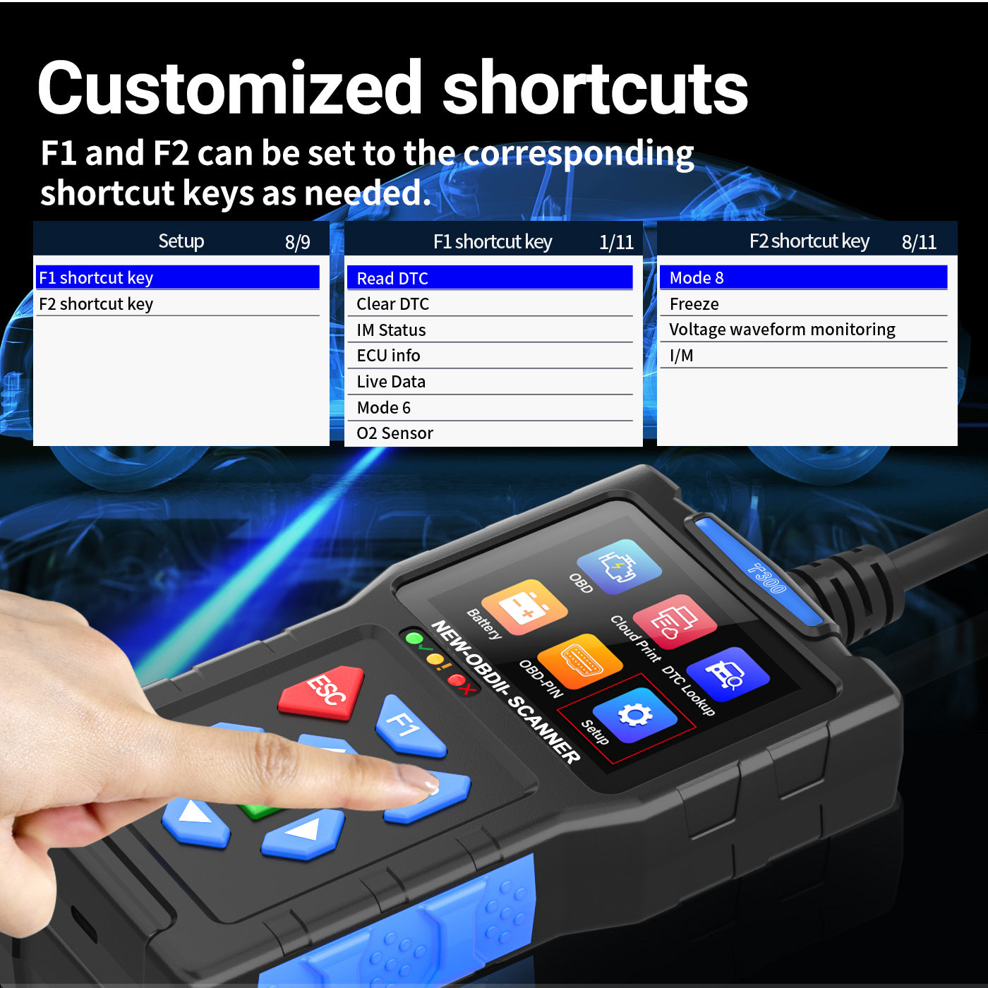 T300 Multi-function OBD ll scanner
