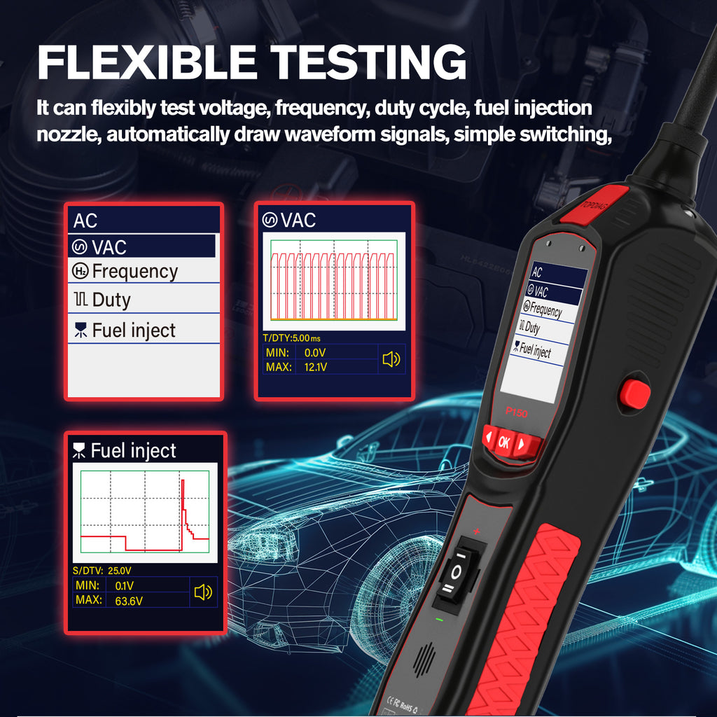 TopDiag P150 Car Tester Automotive Electrical Tester System Fuel L9J4