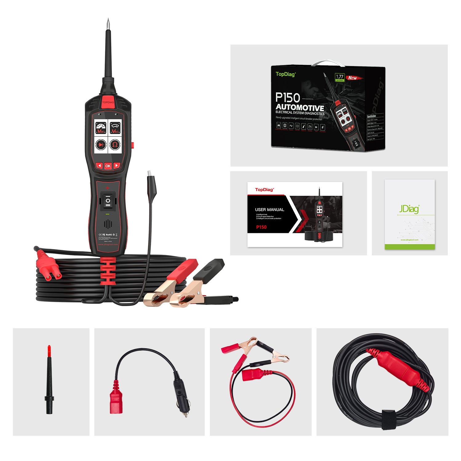 TopDiag P150 Car Tester Automotive Electrical Tester System Fuel L9J4